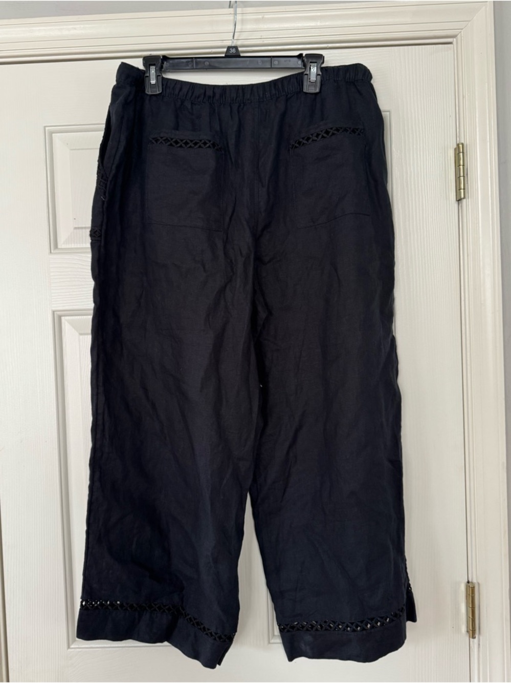 Joie Black 100% linen Casual Chino pants wine’s XL